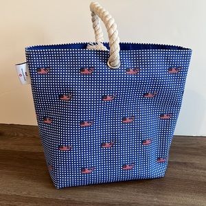 Vineyard Vines x Target Wine Tote Bag - American Flag Whale/Blue Gingham